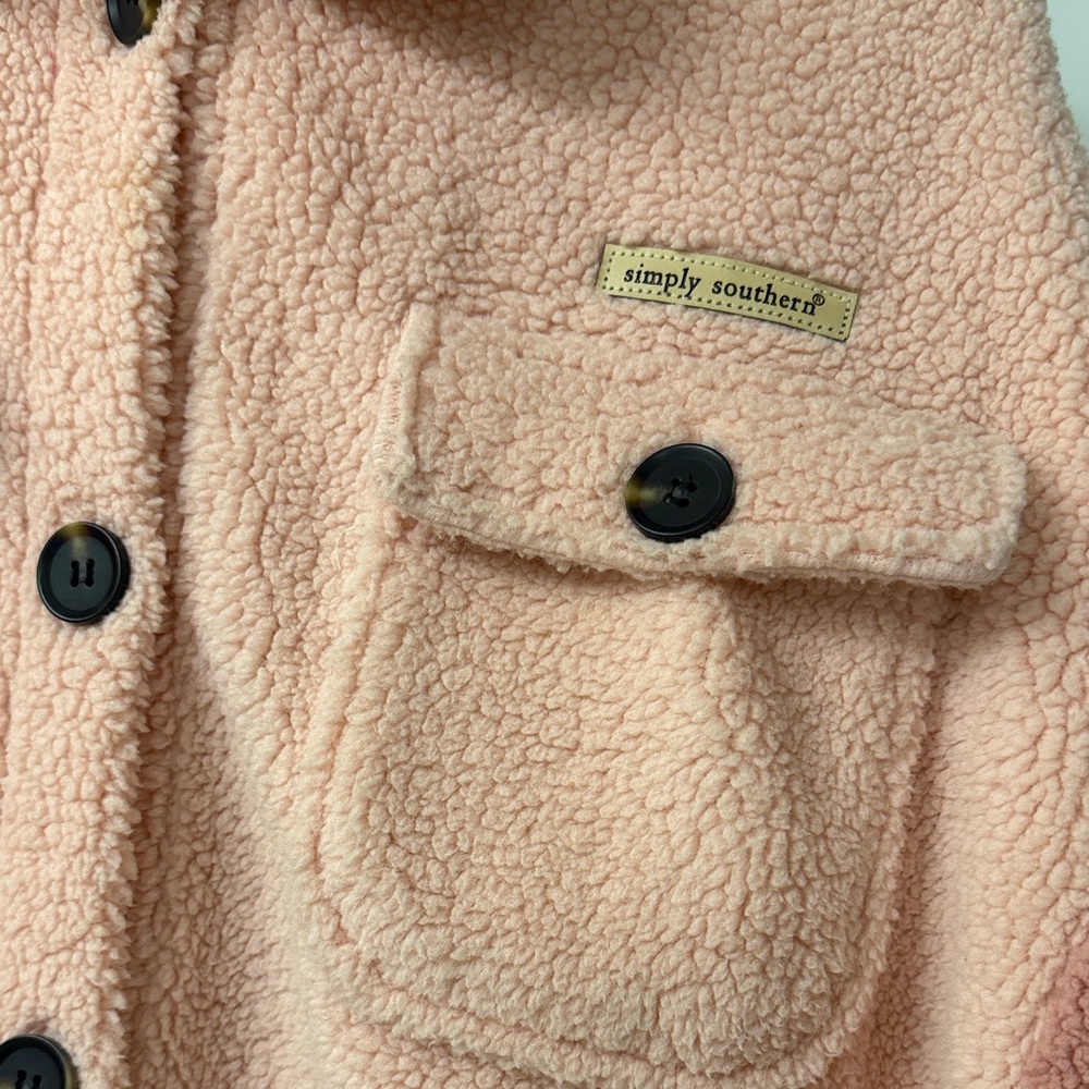 Simply Southern Blush Teddy Jacket - Picture 2 of 5